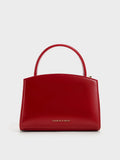 CHARLES & KEITH Women Aubrielle Horse-Motif Top Handle Bag_Tomato Red