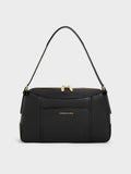 CHARLES & KEITH Women Roan Top Handle Bag -Black
