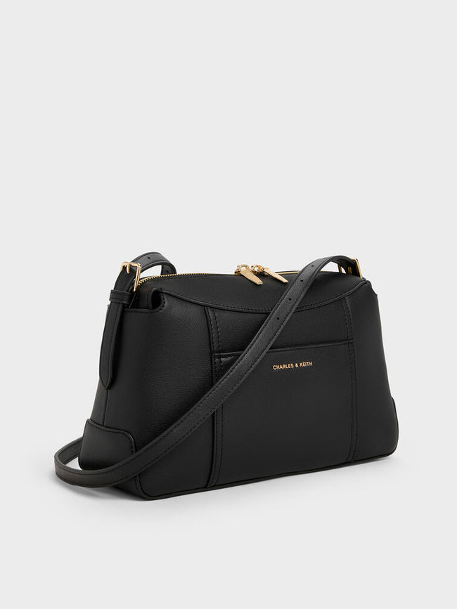 CHARLES & KEITH Women Roan Top Handle Bag -Black