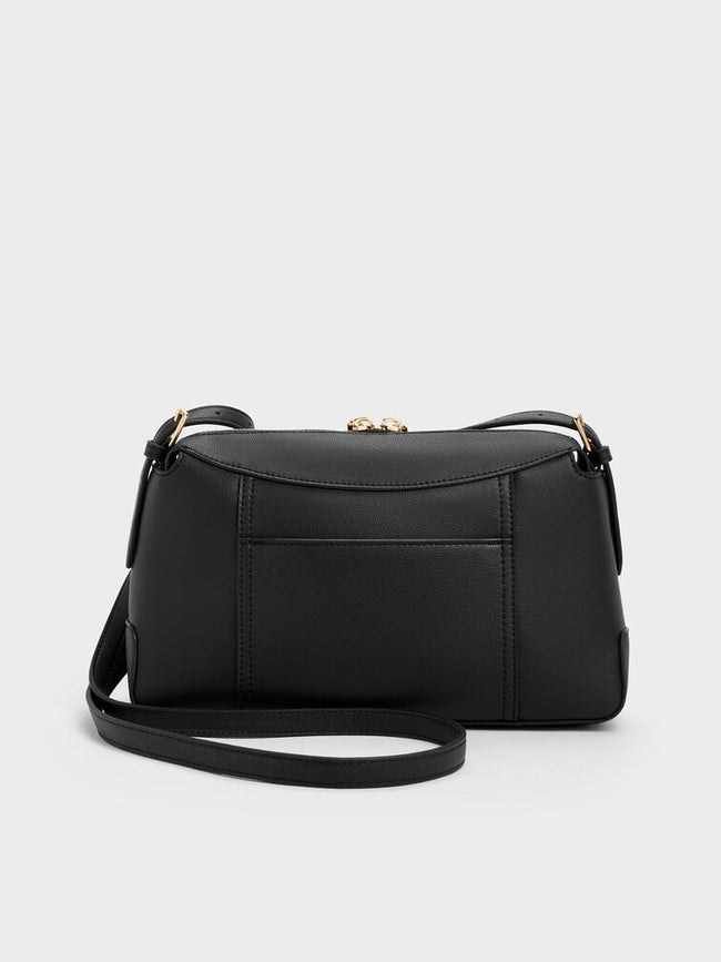 CHARLES & KEITH Women Roan Top Handle Bag -Black