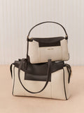 CHARLES & KEITH Women Roan Canvas Top Handle Bag -Espresso Brown