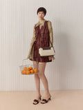 CHARLES & KEITH Women Roan Canvas Top Handle Bag -Espresso Brown