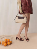 CHARLES & KEITH Women Roan Canvas Top Handle Bag -Espresso Brown