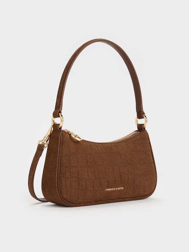 CHARLES & KEITH Women Elspeth Shoulder Bag_Chocolate