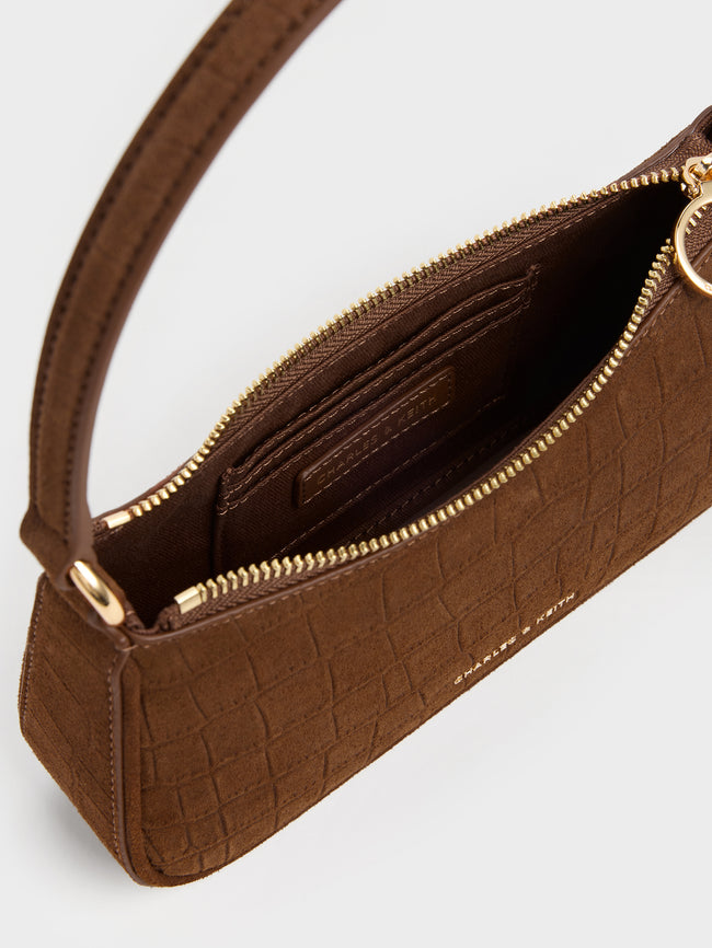 CHARLES & KEITH Women Elspeth Shoulder Bag_Chocolate