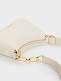 CHARLES & KEITH Women Mini Agatha Chain-Accent Shoulder Bag_Cream