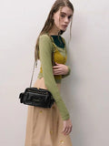CHARLES & KEITH Women Duo Quilted Crossbody Bag_Black