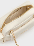 CHARLES & KEITH Women Duo Quilted Crossbody Bag_Cream