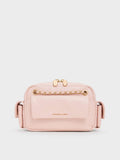 CHARLES & KEITH Women Duo Quilted Crossbody Bag_Soft Pink