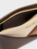 CHARLES & KEITH Women Midori Colourblock Geometric Crossbody Bag_Multi Brown