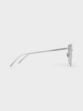 CHARLES & KEITH Women Livonia Crystal Square Sunglasses_Silver
