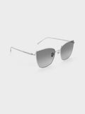 CHARLES & KEITH Women Livonia Crystal Square Sunglasses_Silver