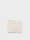 CHARLES & KEITH Women Duo Quilted Small Wallet_Cream