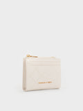 CHARLES & KEITH Women Duo Quilted Small Wallet_Cream