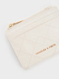CHARLES & KEITH Women Duo Quilted Small Wallet_Cream