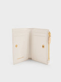 CHARLES & KEITH Women Duo Quilted Small Wallet_Cream