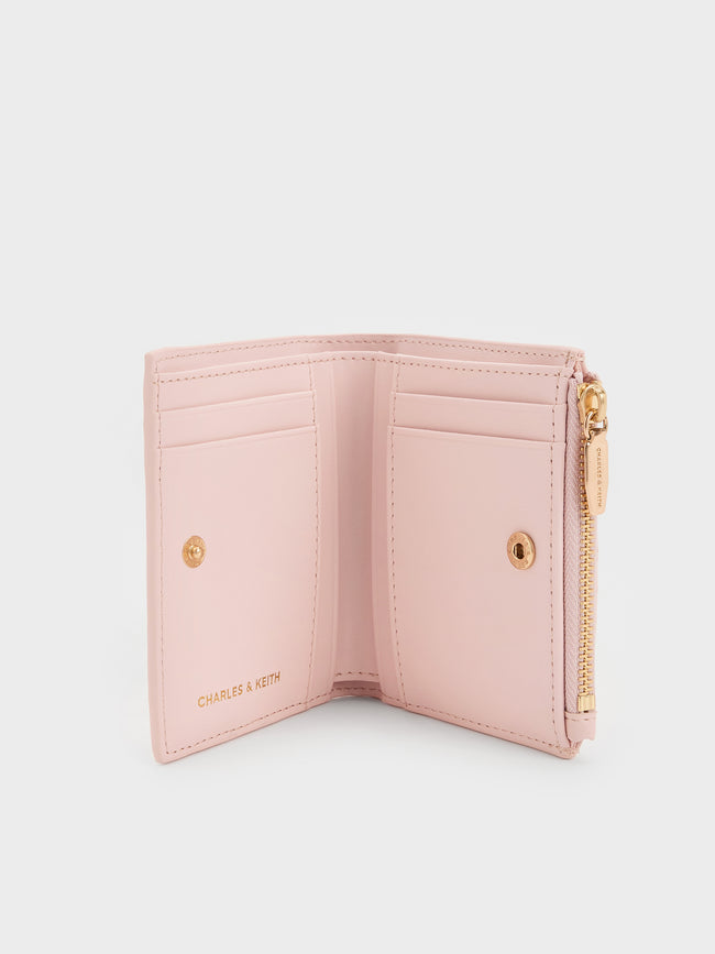 CHARLES & KEITH Women Duo Quilted Small Wallet_Soft Pink