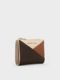 CHARLES & KEITH Women Midori Colourblock Geometric Small Wallet_Multi Brown