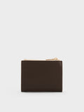 CHARLES & KEITH Women Midori Colourblock Geometric Small Wallet_Multi Brown
