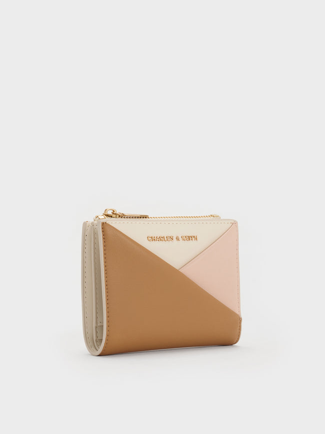 CHARLES & KEITH Women Midori Colourblock Geometric Small Wallet_Multi Pink