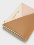CHARLES & KEITH Women Midori Colourblock Geometric Small Wallet_Multi Pink