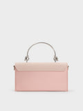 CHARLES & KEITH Women Kristine Glittered Wallet On Chain_Pink
