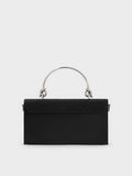 CHARLES & KEITH Women Kristine Glittered Wallet On Chain_Noir
