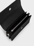 CHARLES & KEITH Women Kristine Glittered Wallet On Chain_Noir