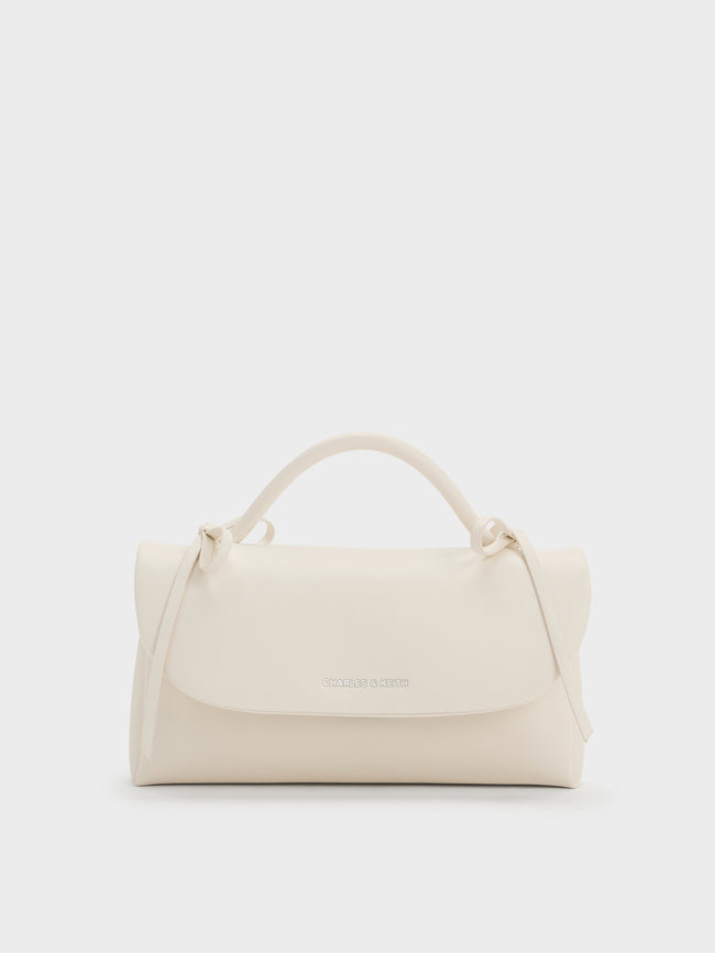 CHARLES & KEITH Women Hazel Bow Wallet On Chain_Cream