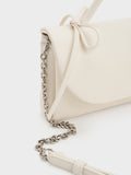 CHARLES & KEITH Women Hazel Bow Wallet On Chain_Cream