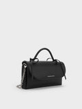 CHARLES & KEITH Women Hazel Bow Wallet On Chain_Noir