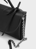 CHARLES & KEITH Women Hazel Bow Wallet On Chain_Noir