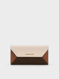 CHARLES & KEITH Women Nasrin Geometric Long Wallet -Multi Brown