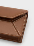 CHARLES & KEITH Women Nasrin Geometric Long Wallet -Chocolate