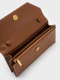 CHARLES & KEITH Women Nasrin Geometric Long Wallet -Chocolate
