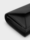 CHARLES & KEITH Women Nasrin Geometric Long Wallet -Noir