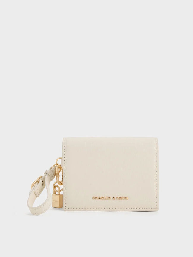 CHARLES & KEITH Women Scottie Small Wallet_Cream