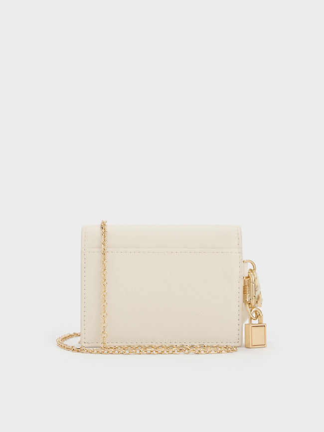CHARLES & KEITH Women Scottie Small Wallet_Cream