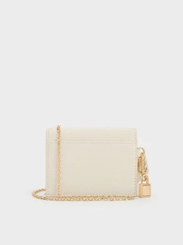 CHARLES & KEITH Women Scottie Small Wallet_Cream