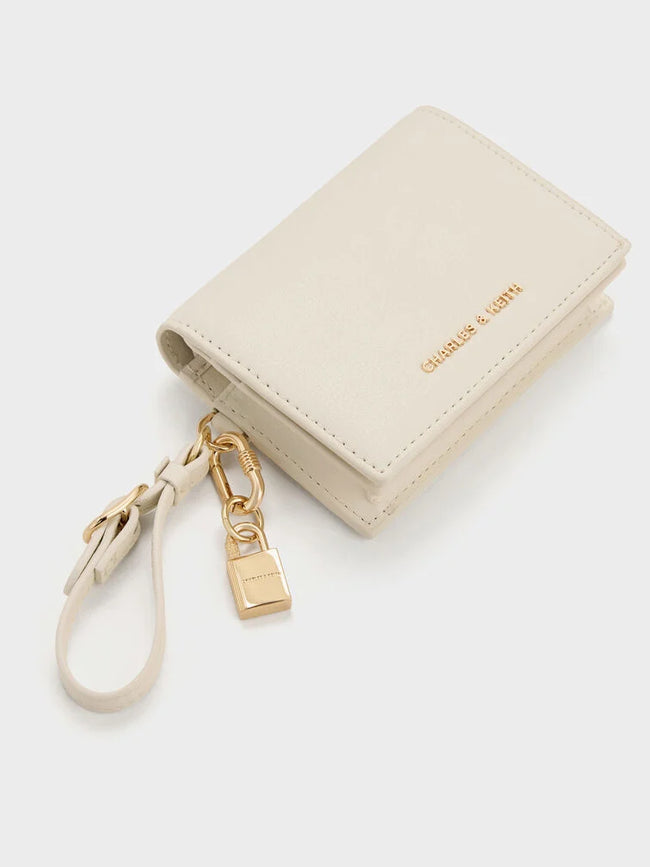 CHARLES & KEITH Women Scottie Small Wallet_Cream