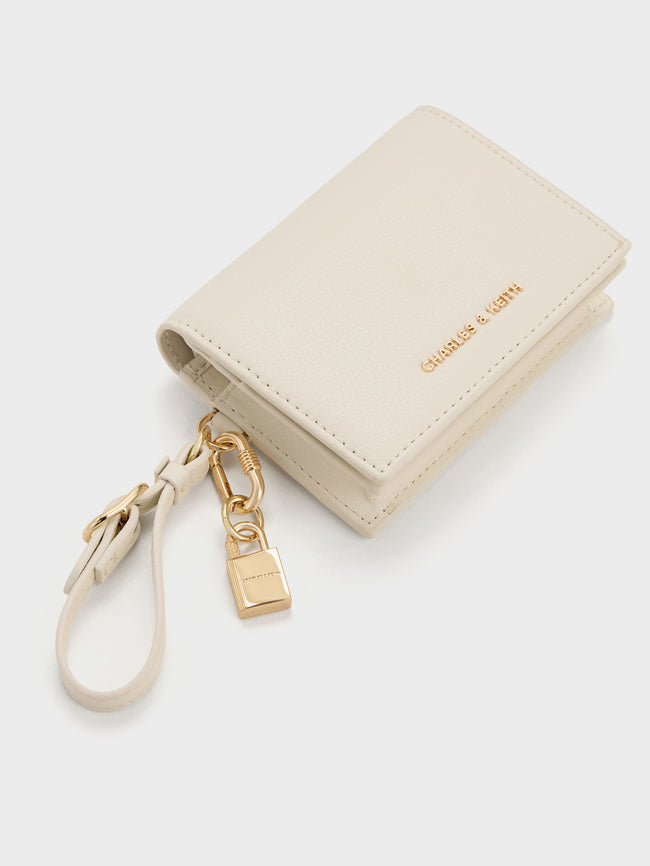 CHARLES & KEITH Women Scottie Small Wallet_Cream