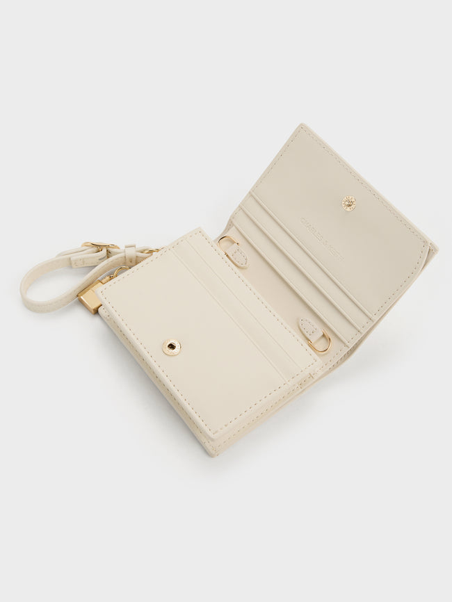 CHARLES & KEITH Women Scottie Small Wallet_Cream