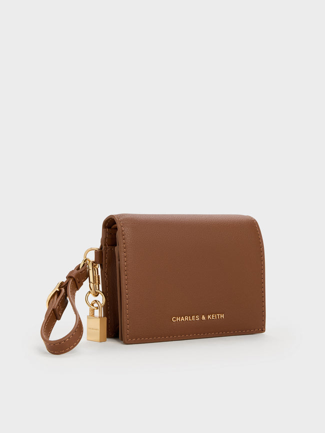 CHARLES & KEITH Women Scottie Small Wallet_Chocolate