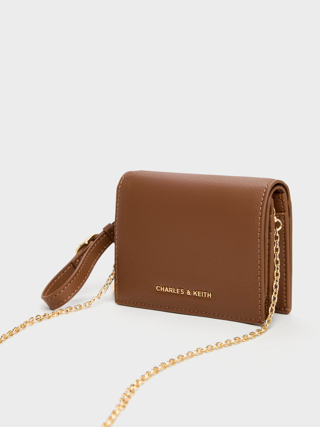 CHARLES & KEITH Women Scottie Small Wallet_Chocolate