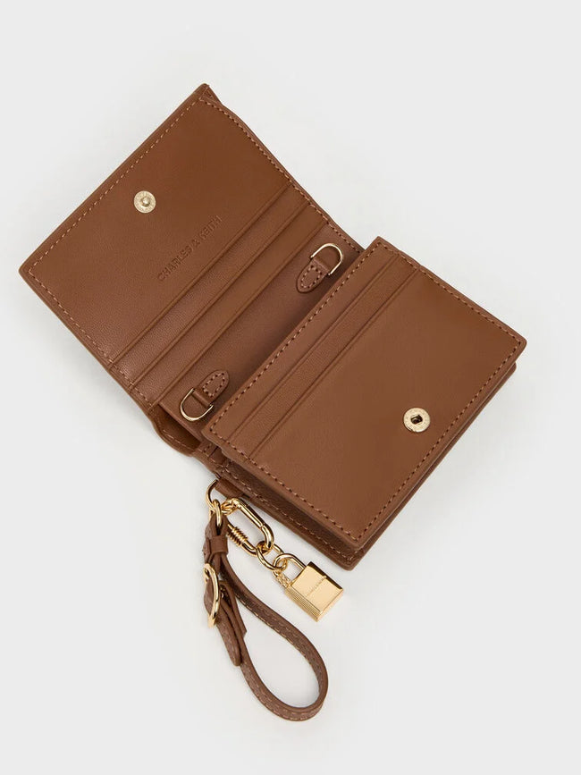 CHARLES & KEITH Women Scottie Small Wallet_Chocolate