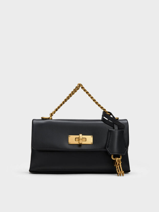 CHARLES & KEITH Women Kerry Wallet On Chain_Black