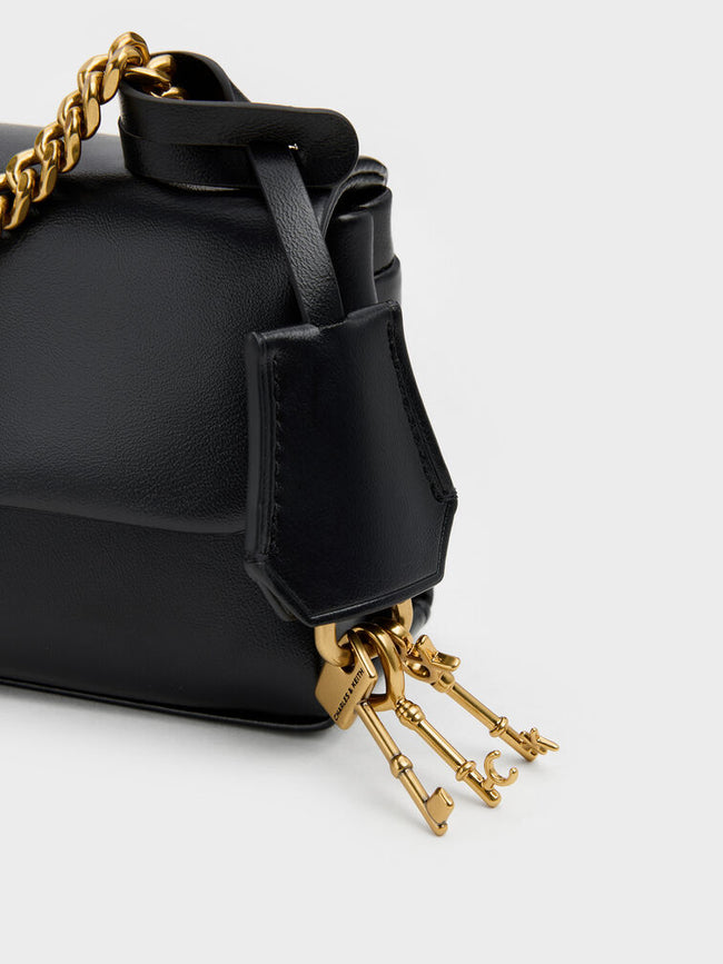 CHARLES & KEITH Women Kerry Wallet On Chain_Black