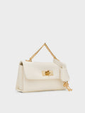 CHARLES & KEITH Women Kerry Wallet On Chain_Cream