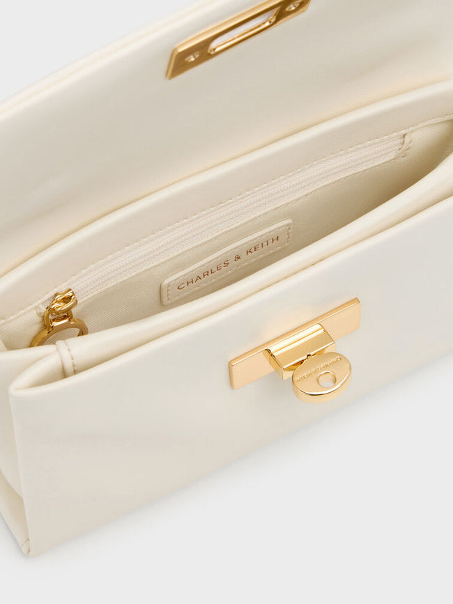 CHARLES & KEITH Women Kerry Wallet On Chain_Cream