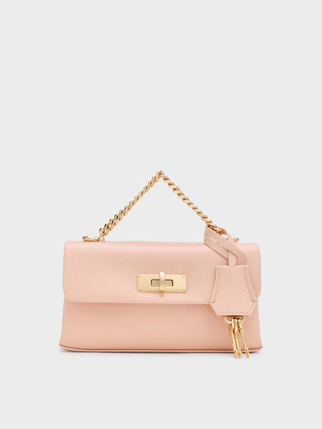 CHARLES & KEITH Women Kerry Wallet On Chain_Pink